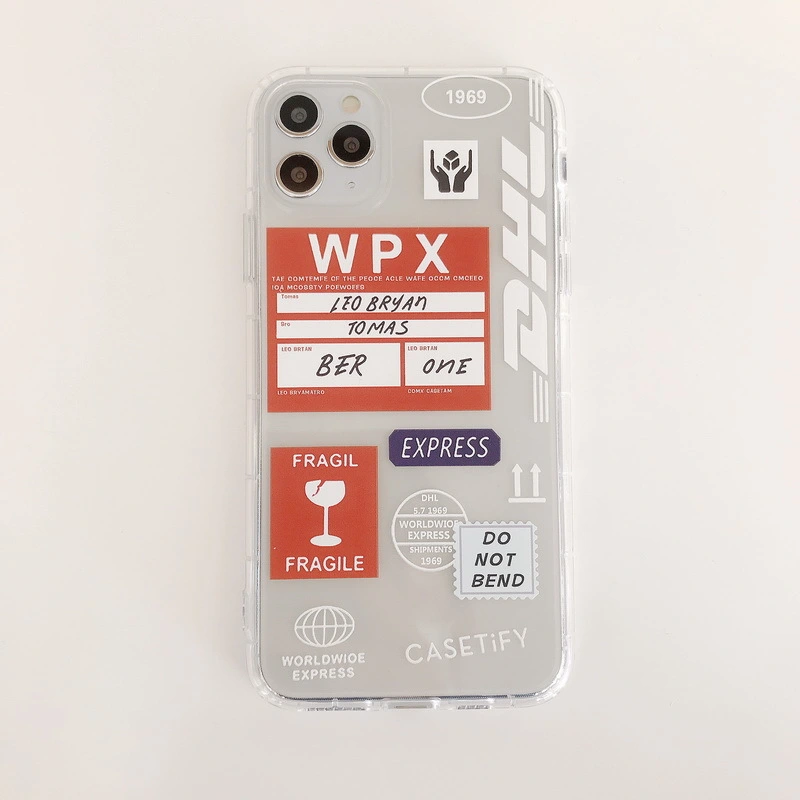 Express Label Transparent Anti-Drop Soft Shell Phone Case