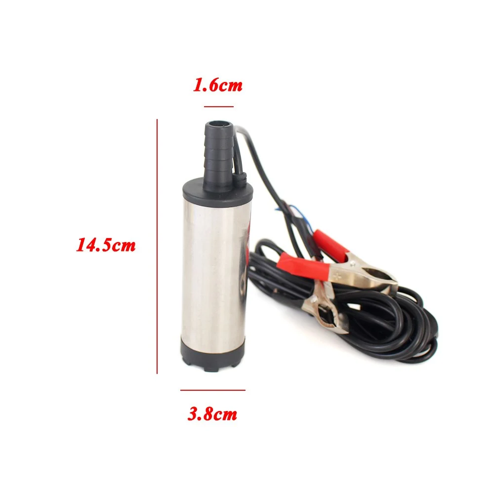12V 24V DC electric submersible pump for pumping oil water,fuel transfer pump,Stainless steel shell,12L/min,12 24 V volt