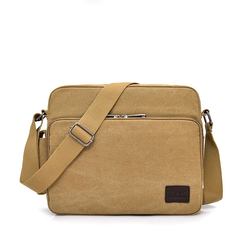 Manjianghong new canvas bag bag bag retro trend of men's business Metrosexual inclined shoulder bag foreign trade package