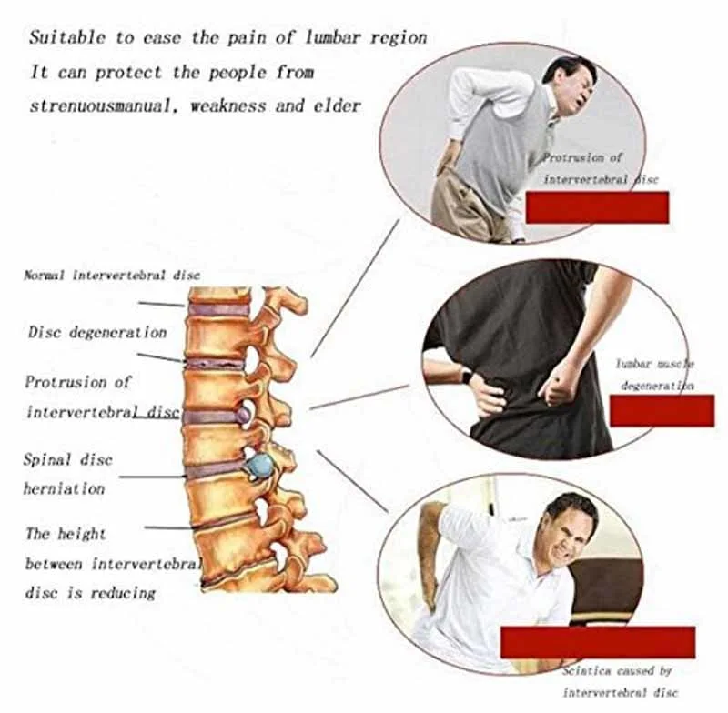 Adjustable Tourmaline Self-heating Magnetic Therapy Waist Support Belt