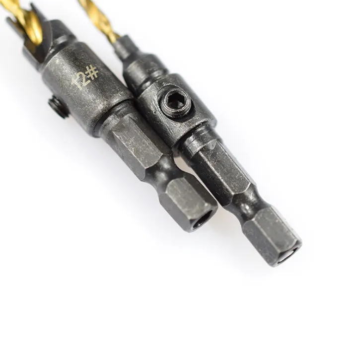 Woodworking countersink drill titanium set 5 pieces