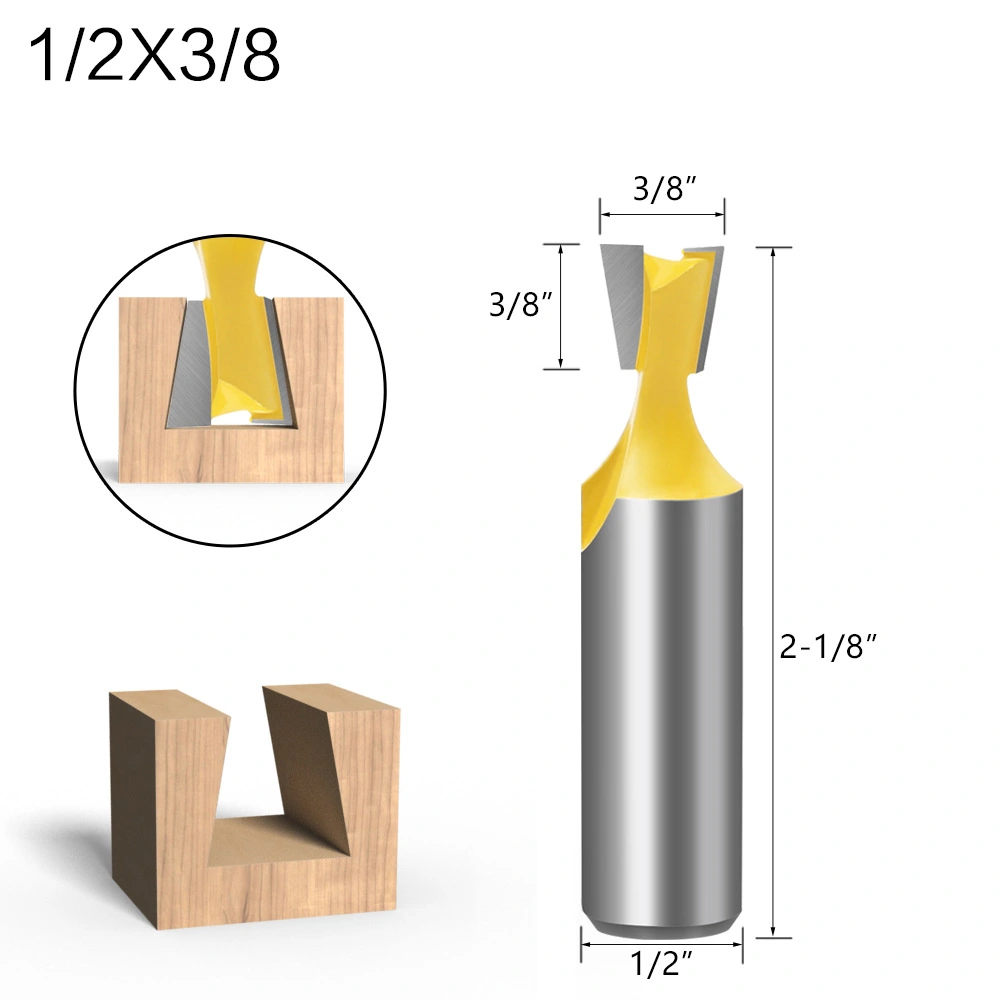 Five-piece Dovetail Woodworking Cutter Set