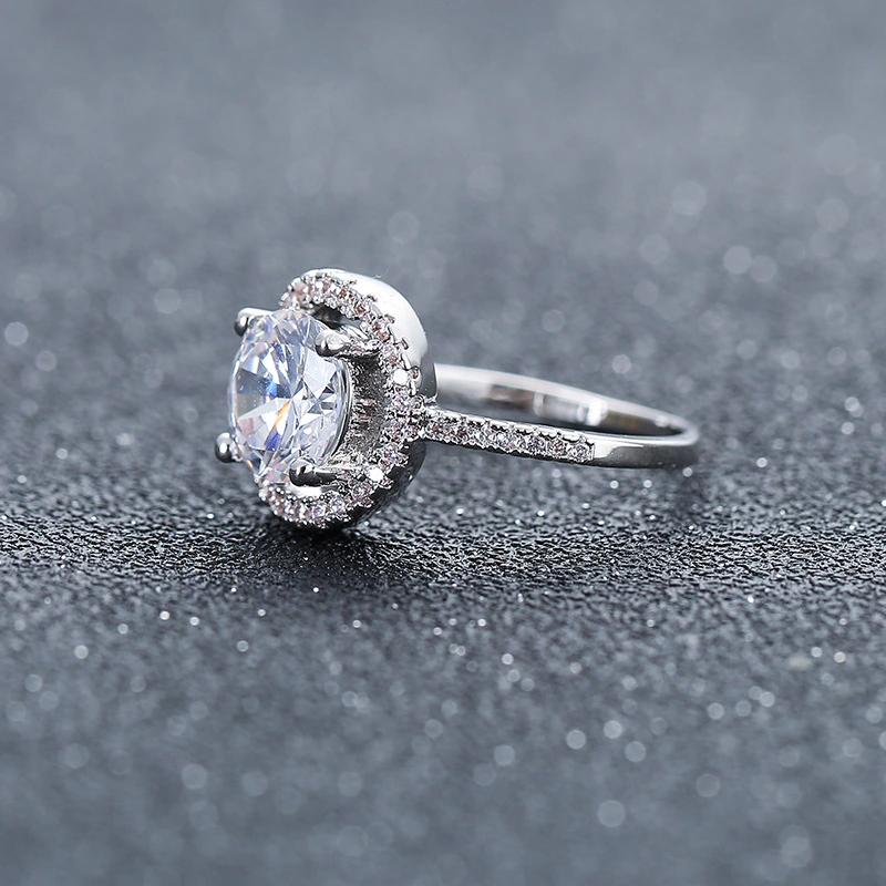 Aliexpress eBay Wedding Engagement Ring Factory wholesale zircon ring Nvjie paktong explosion of Europe