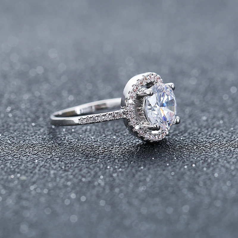 Aliexpress eBay Wedding Engagement Ring Factory wholesale zircon ring Nvjie paktong explosion of Europe