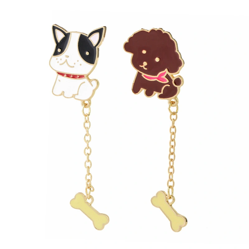 Japanese creative fashion pet dog bone brooch