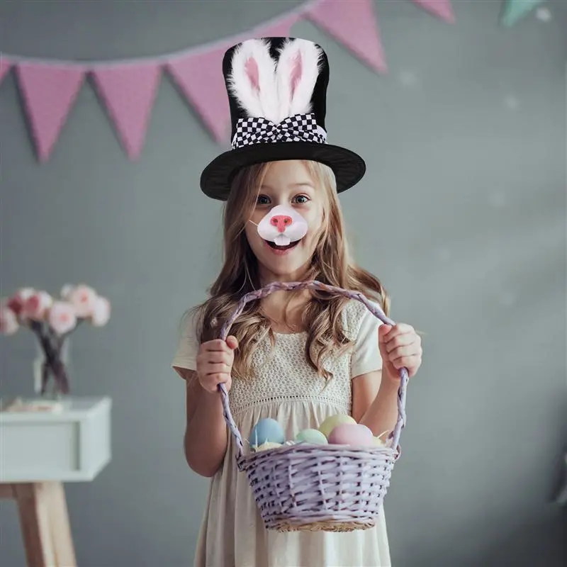 Easter Celebration Party Bunny Ear Hat Costume Accessories Cosplay Prop Easter Velvet Rabbit Ears Hat Party Decoration