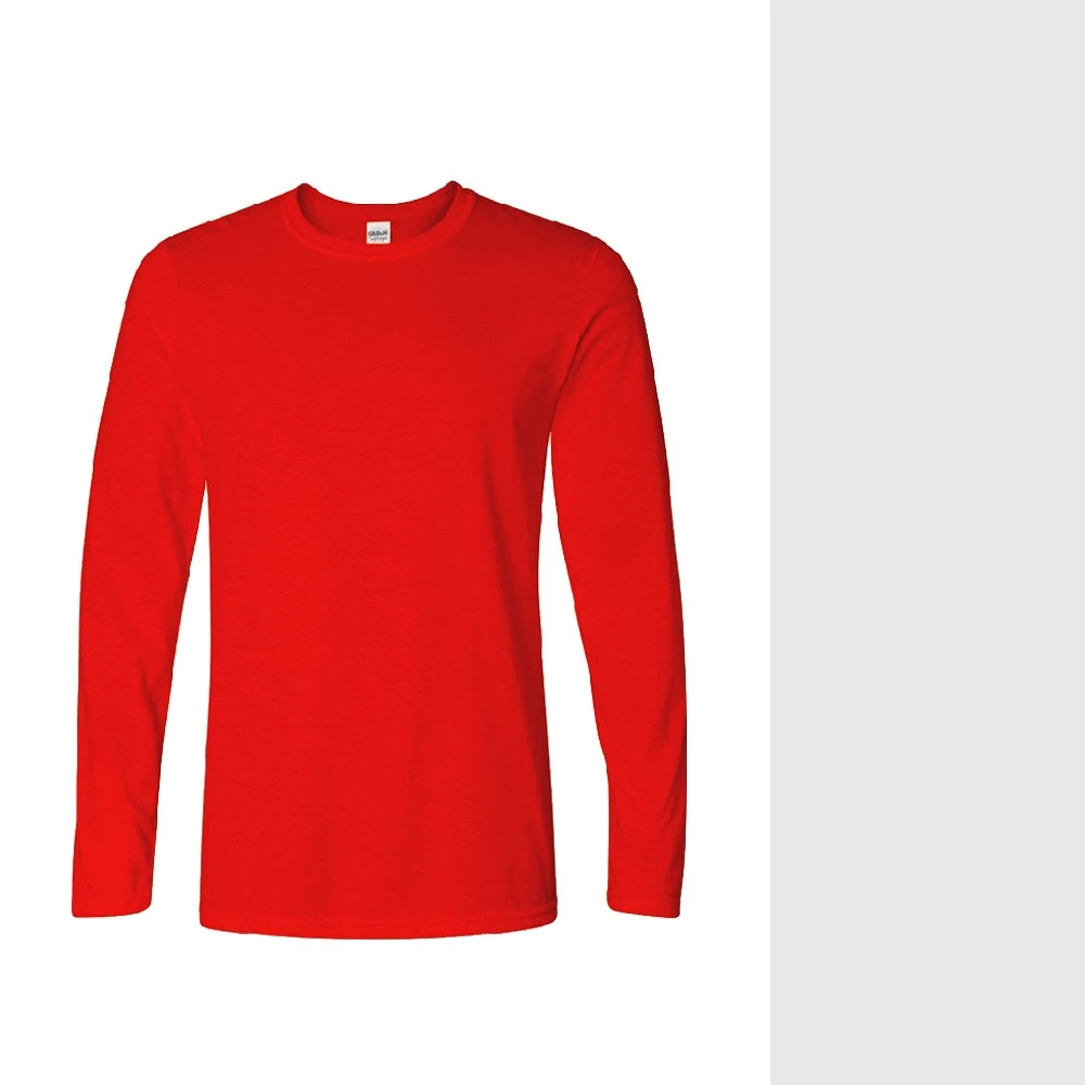 Men's long-sleeved T-shirt carded cotton t-shirt