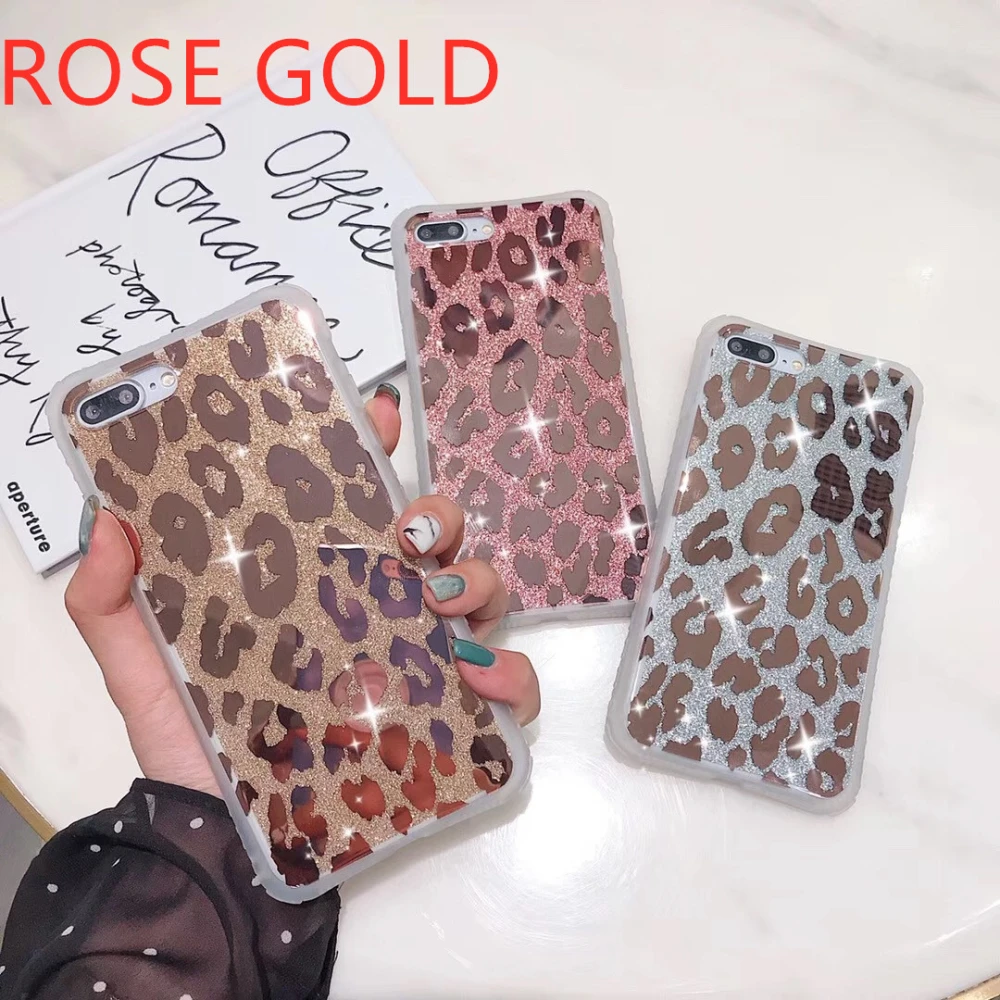 Electroplating Leopard Print Phone Case