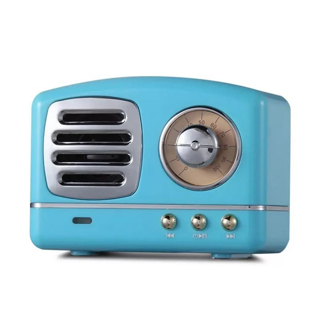 Retro Knob Wireless Bluetooth Speaker U Disk Card Radio Portable Multi-color Bluetooth Audio