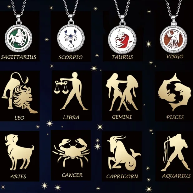 12 Constellation Pendant Necklace