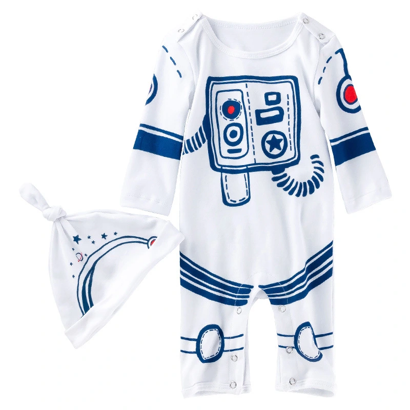 Baby cartoon spacesuit long sleeve jumpsuit