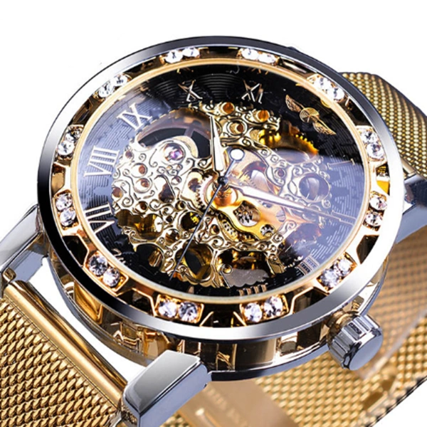 WINNER hollow diamond men's semi-automatic mechanical watch