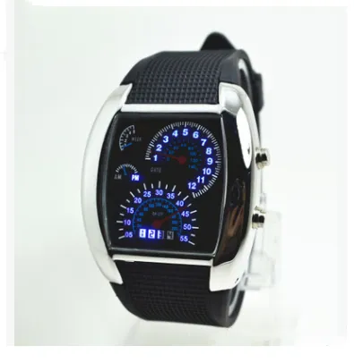 Led electronic aviation watch men's fashion sports dashboard creative watch