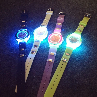 Korean version of the exo LED light cool tide Damen Harajuku trend personality of students leisure sports night watch jelly