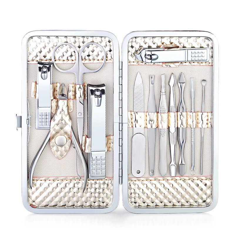 12-Piece stainless steel manicure tool