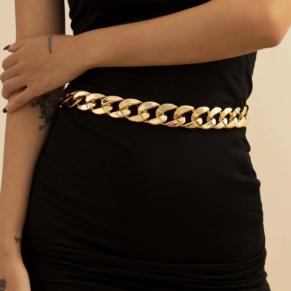 Punk Hip Hop Exaggerated Single Layer Thick Chain Body Chain