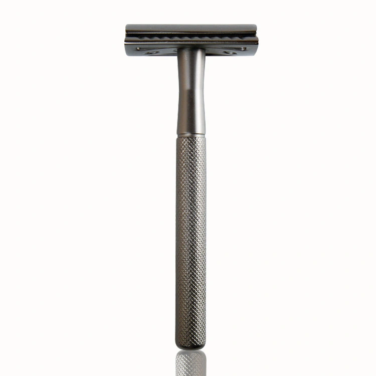 Factory Wholesale Diamond Pattern Old-Fashioned Razor Double-Sided Blade Stainless Steel Metal Razor Drop Shipping