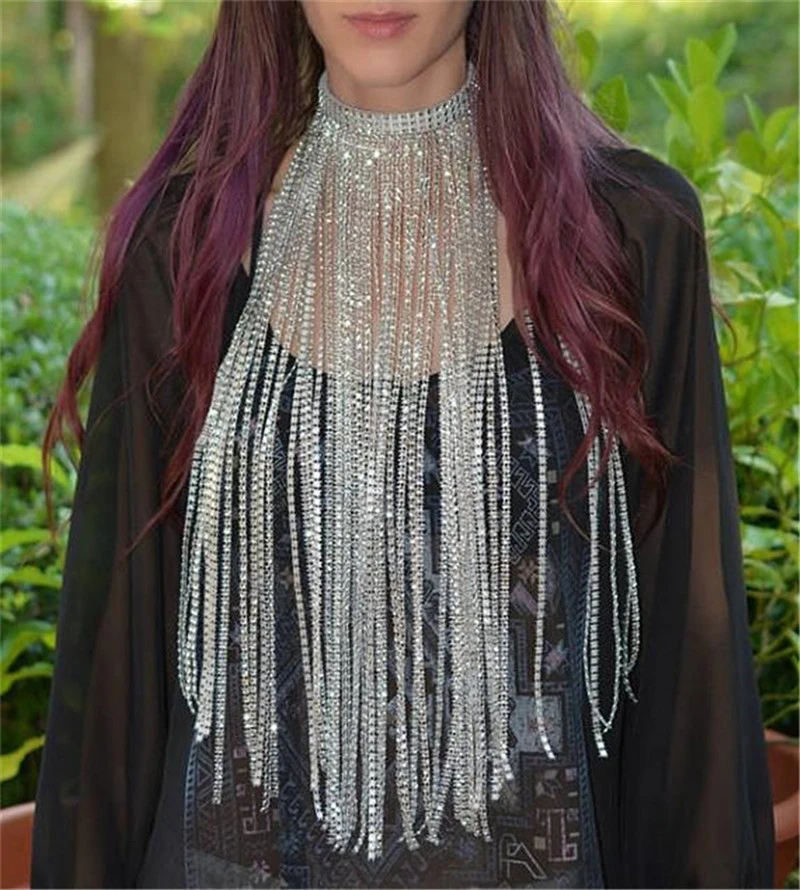 Long fringe Bib