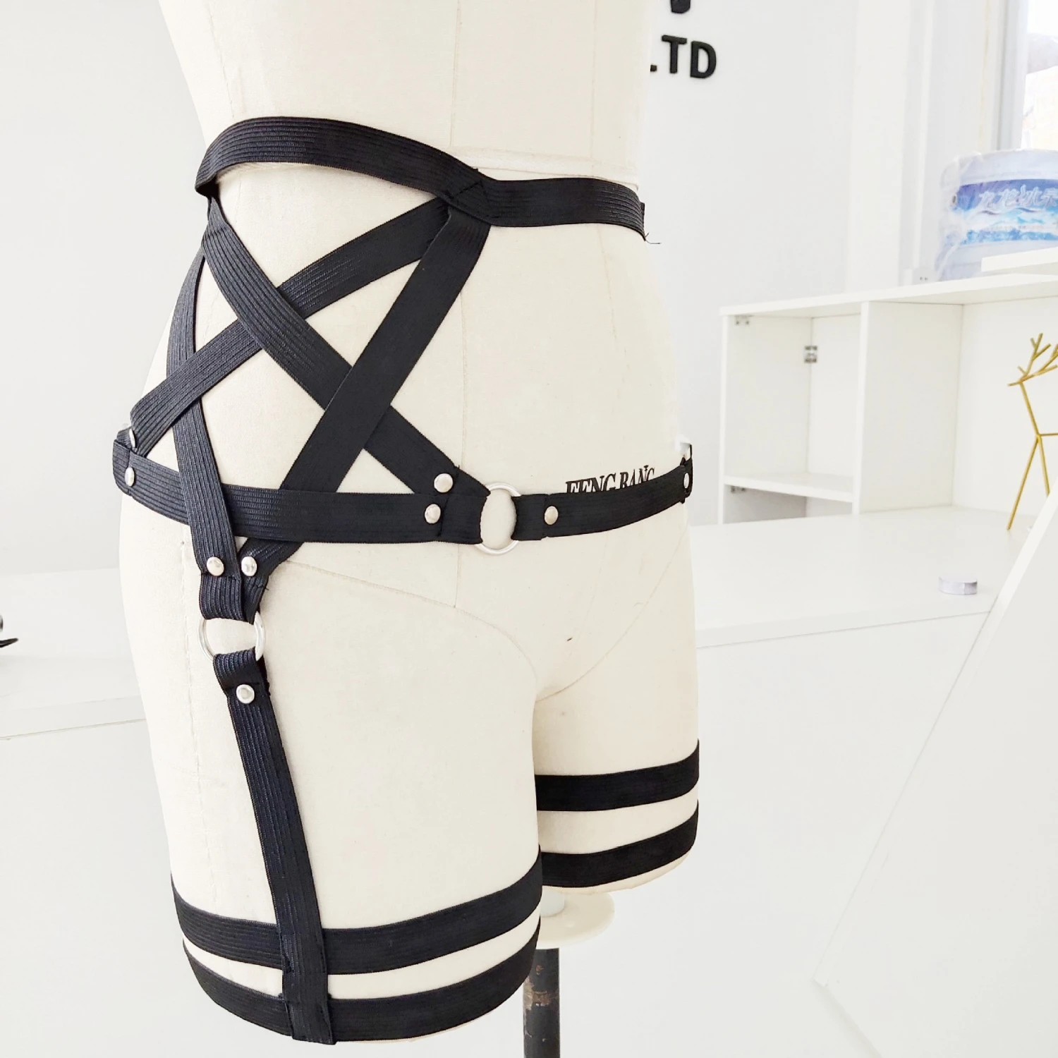 Harajuku style pentagram Gothic garter leg