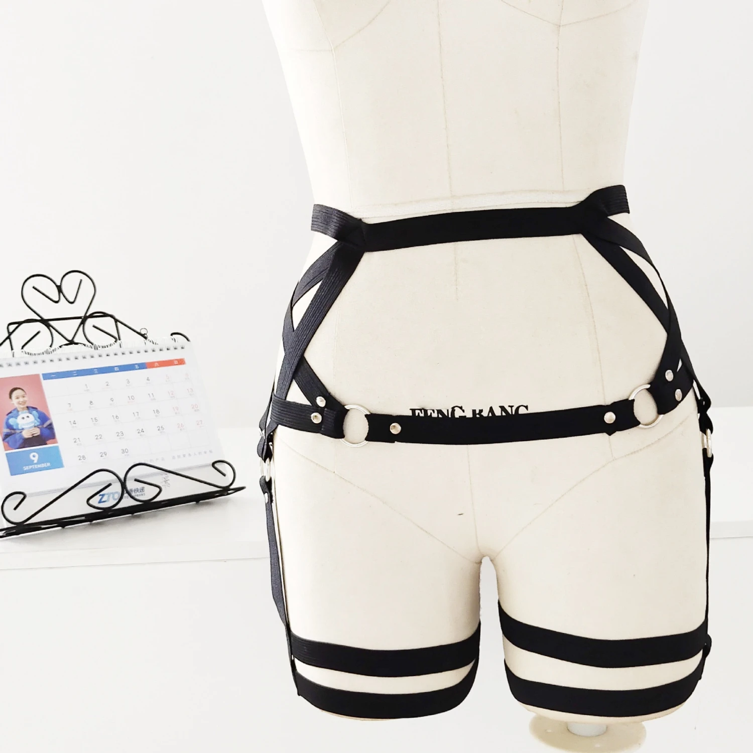 Harajuku style pentagram Gothic garter leg