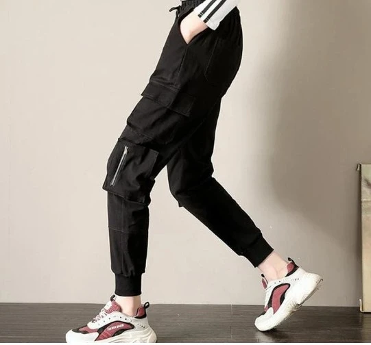 High waist loose slacks