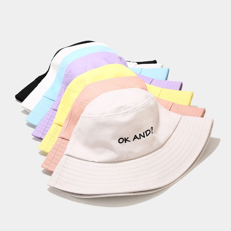 Macaron OK AND Embroidered Fisherman Hat