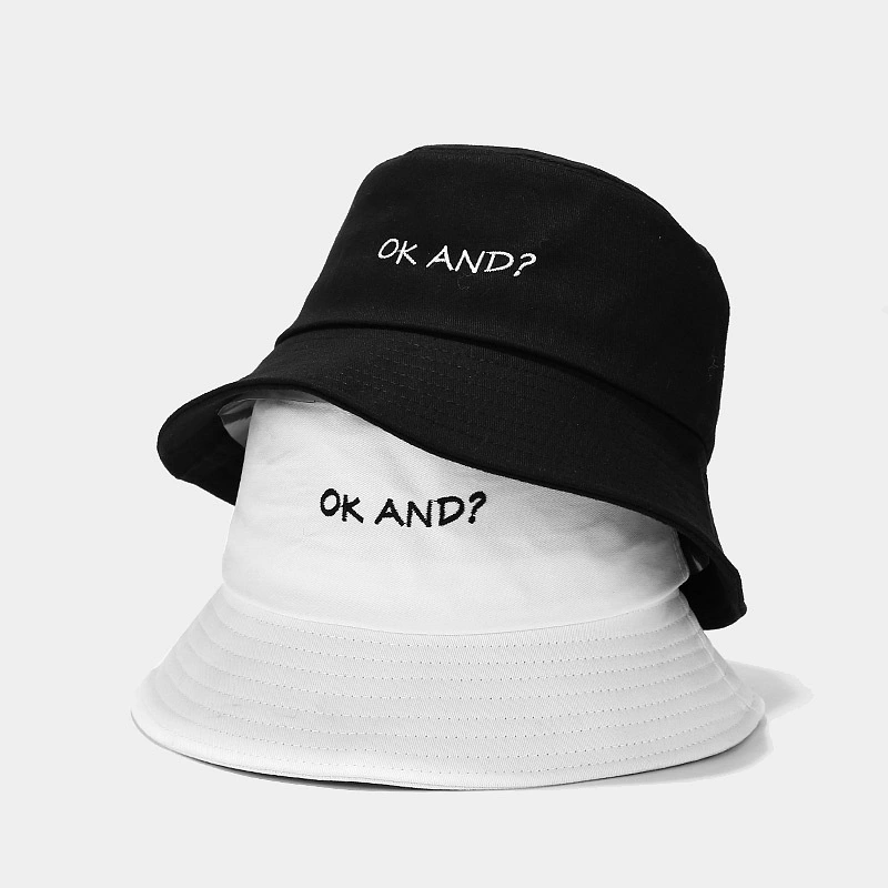 Macaron OK AND Embroidered Fisherman Hat