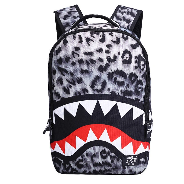 Cool shark woman backpack