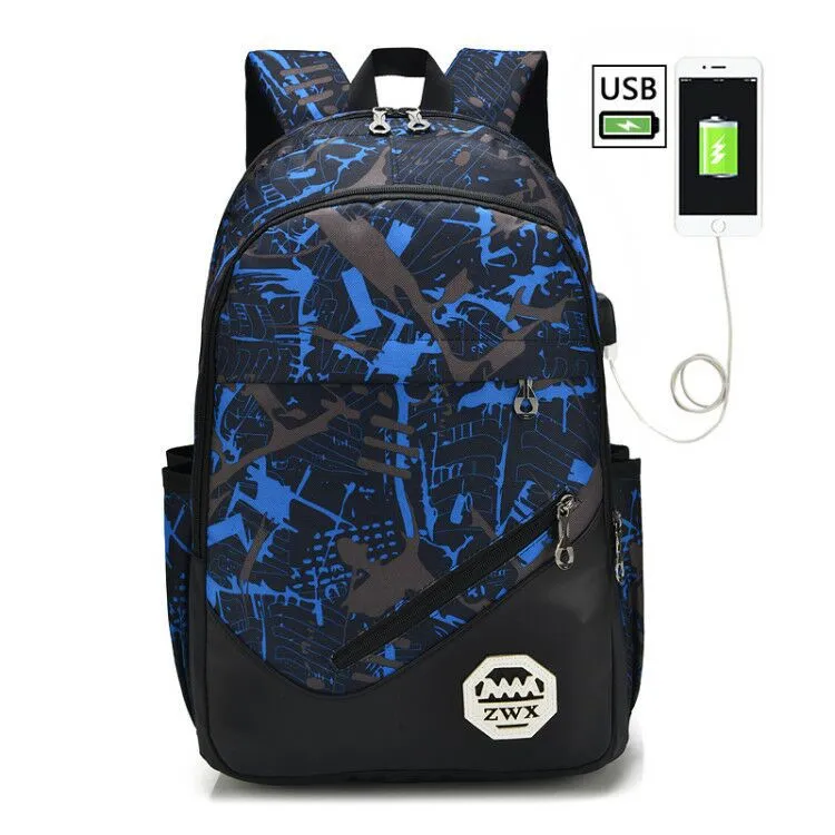 Rechargeable men's backpack