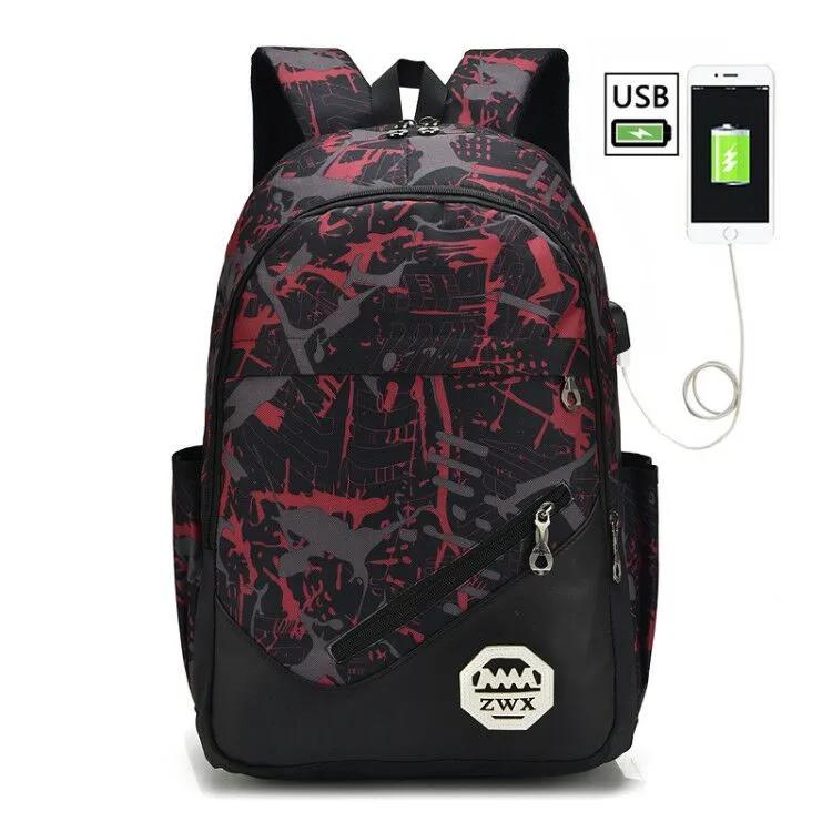 Rechargeable men's backpack