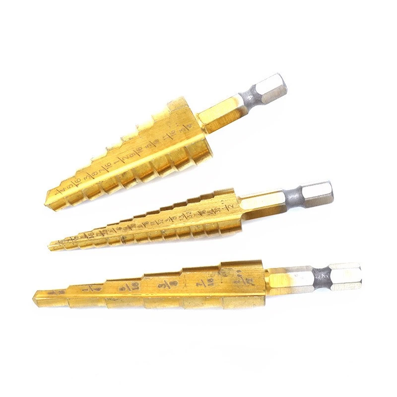 Hexagonal shank titanium coated drill bit