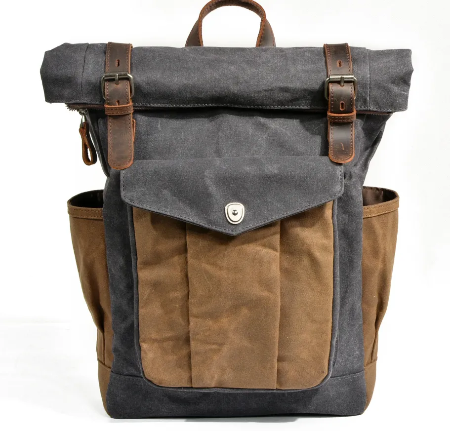 Oil wax canvas mountaineering bag