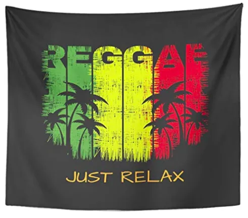 Tapestry Color Jamaica ON THE OF reggae Music slogan