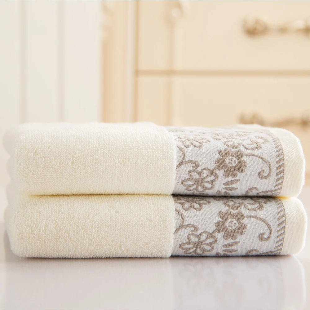 Wisteria flower cotton 32 ply jacquard absorbent towel