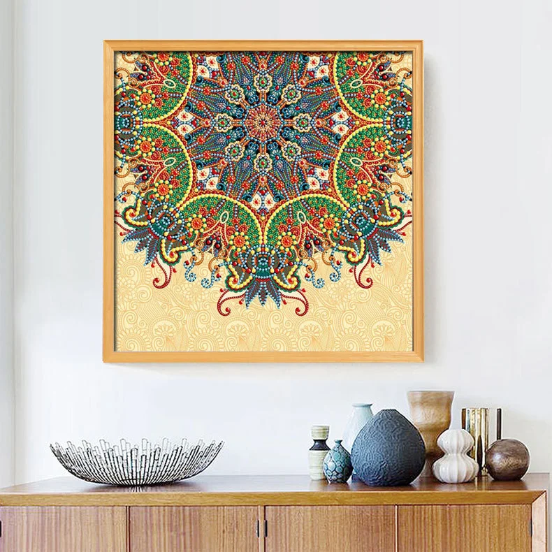 Embroidery Flower  Special Shape Diamond Painting