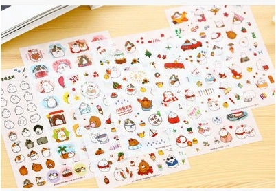 Cute Round Rolling Rabbit Transparent Sticker