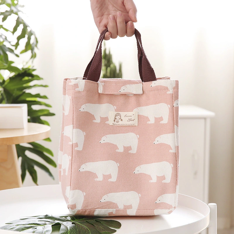Cotton linen insulation bag