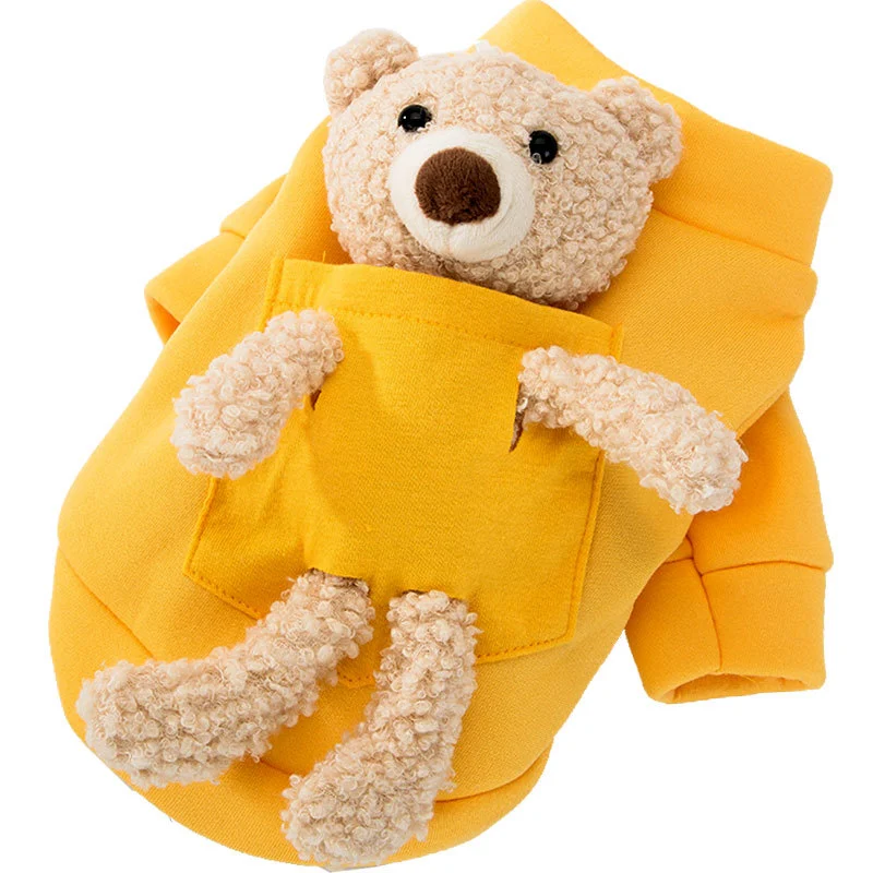 Cat cute teddy bear pet clothes two-legged clothes