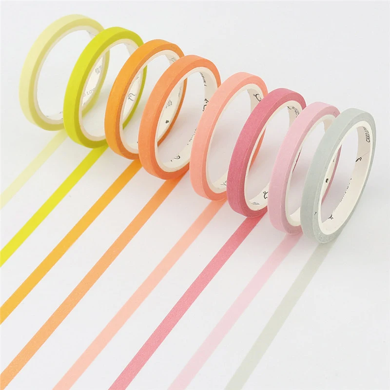 Hand account solid color paper tape