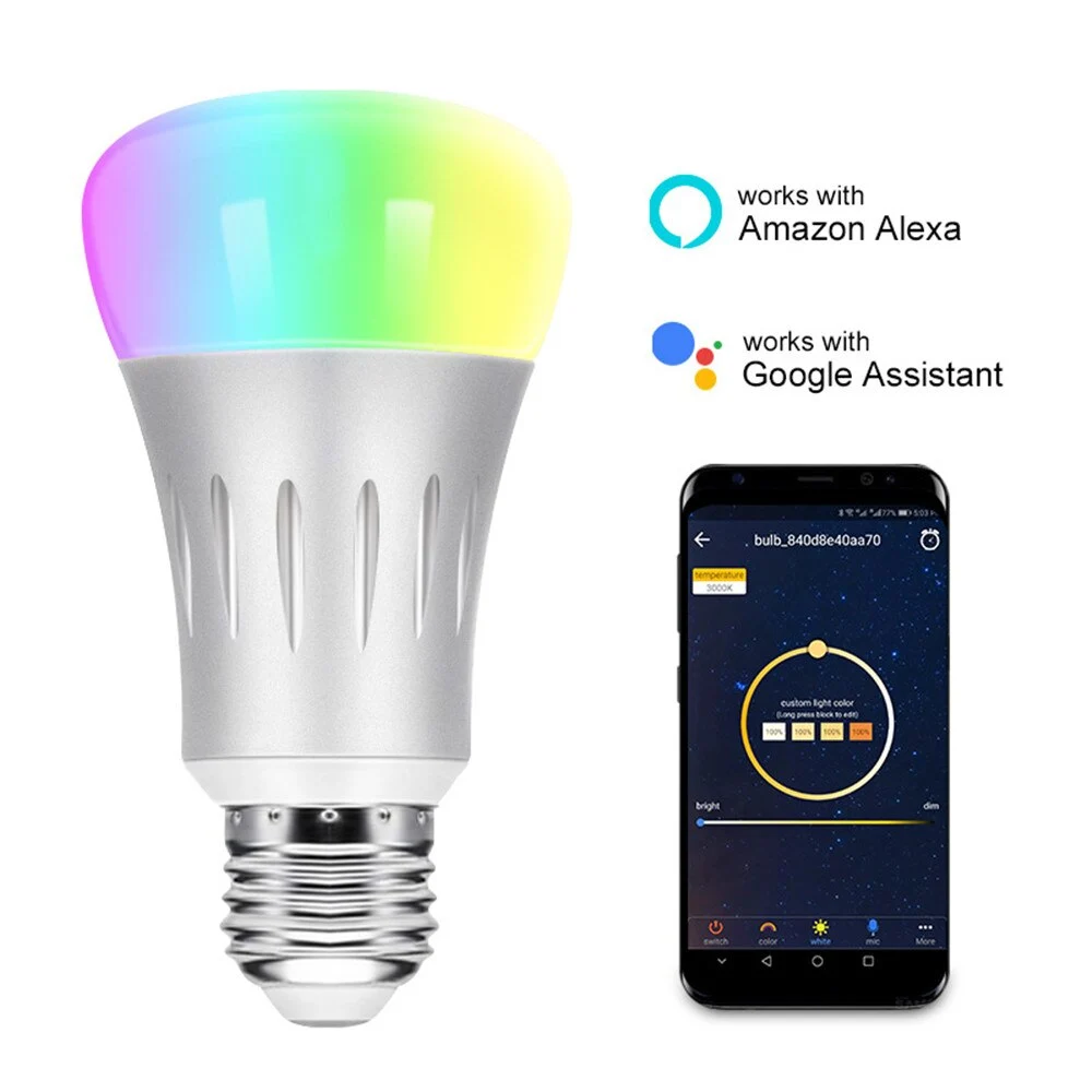 Voice control led light bulb