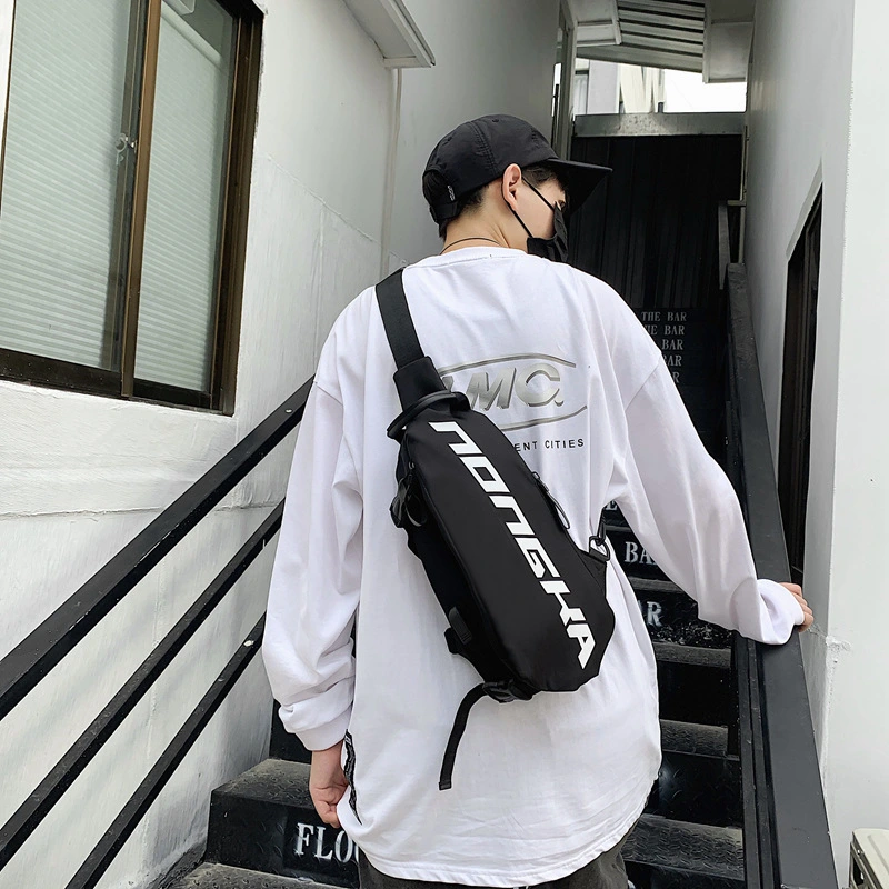 Canvas chest bag student school bag