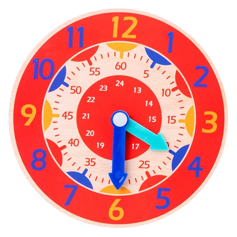 Children Montessori Wooden Clock Toy