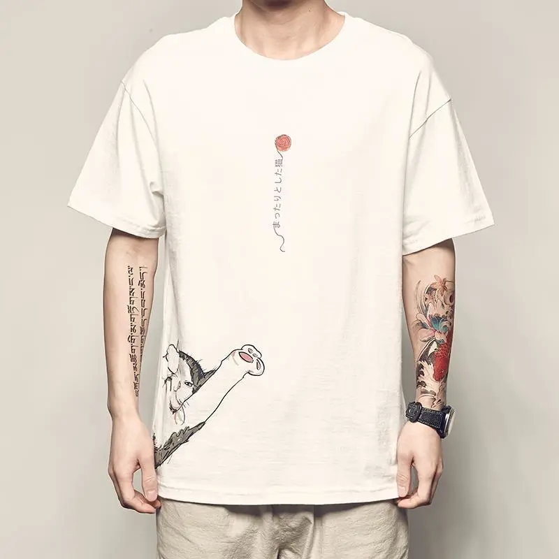 Anime print short sleeve T-shirt