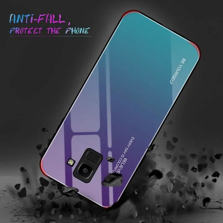 Premium Colorful Gradient Tempered Glass Case For Samsung Galaxy