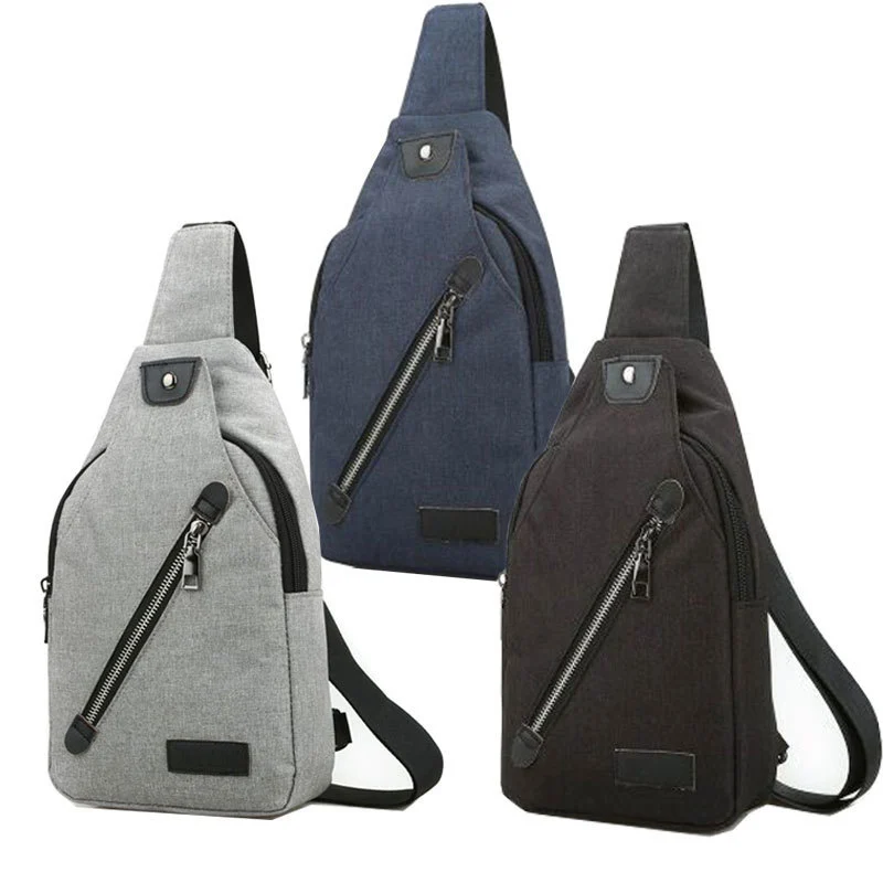 Canvas diagonal shoulder bag backpack