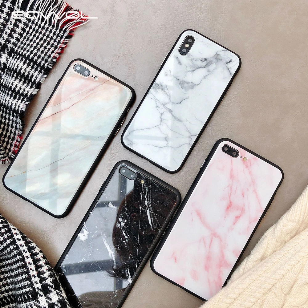 Marble glass phone case