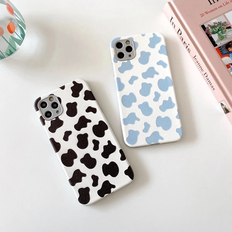 Korean Cartoon Black And White Cow Pattern For Mobile Phone Case Soft