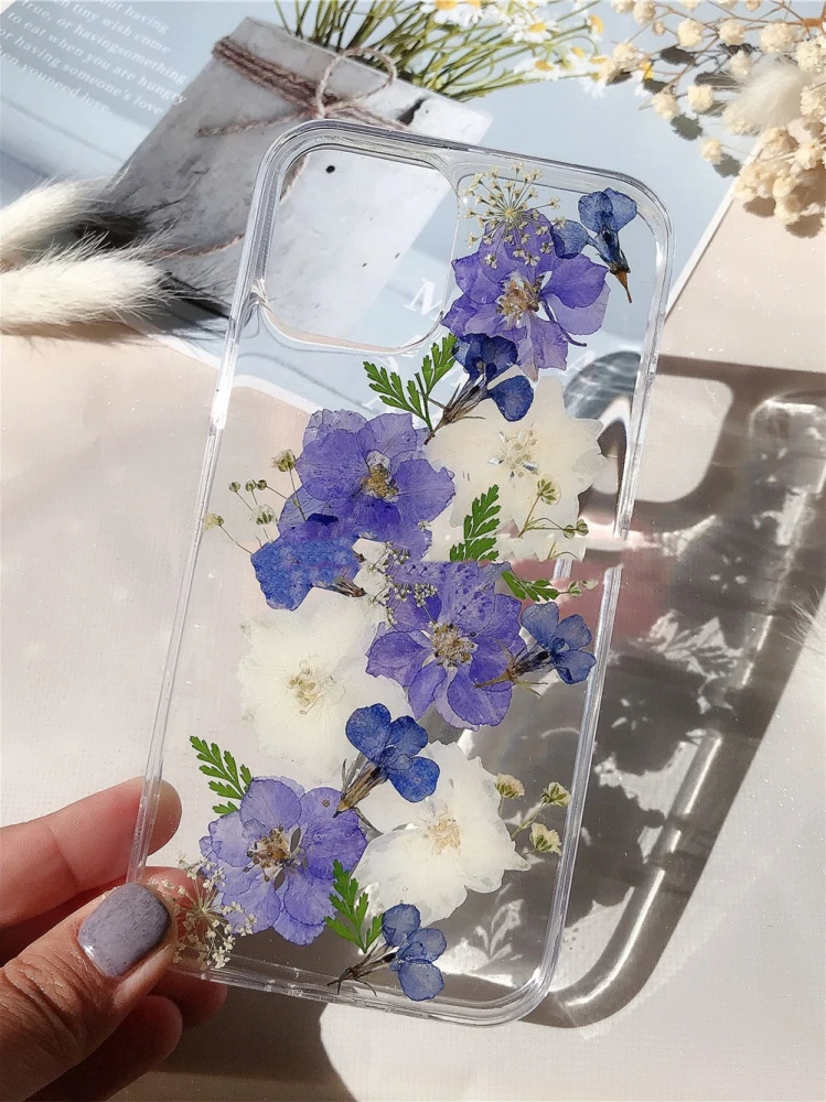 Compatible with Apple , Preserved Flower Protective Sleeve Anti-Drop Silicone Phone Case