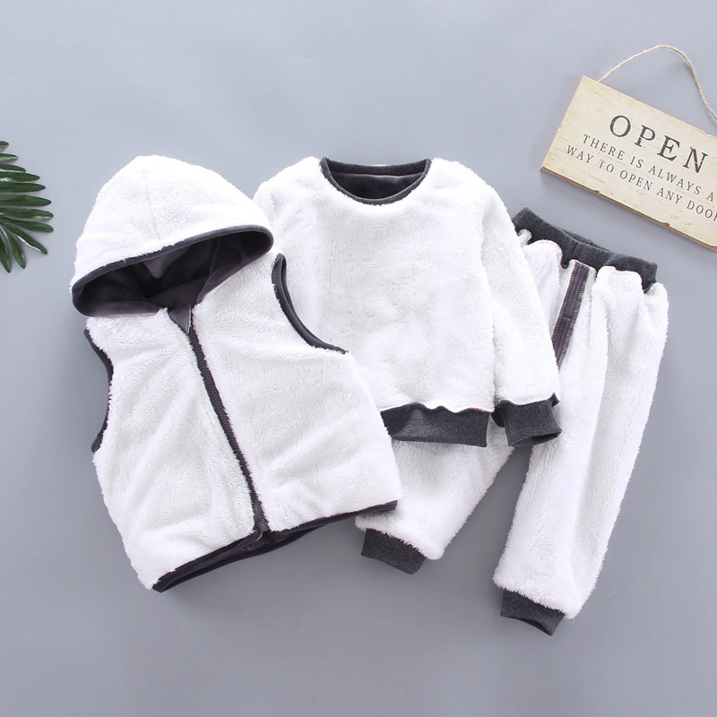 Double-faced fleece girls suit