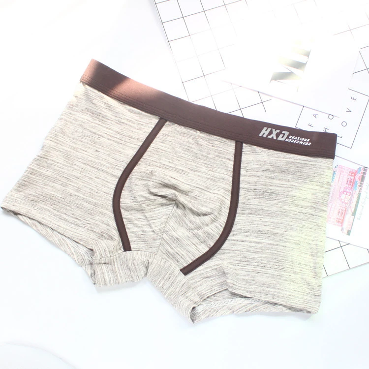 Solid color boxer briefs Sports men's modal cotton tide male boxer shorts Huaxi pants